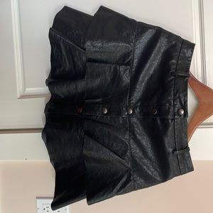 Zara classic black mini skirt - Faux